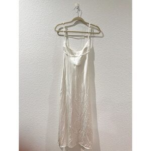 Zara White Satin Slip Dress